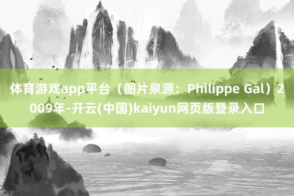 体育游戏app平台(图片泉源:Philippe Gal)2009年-开云(中国)kaiyun网页版登录入口