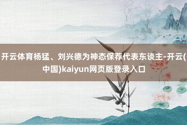 开云体育杨猛、刘兴德为神态保荐代表东谈主-开云(中国)kaiyun网页版登录入口