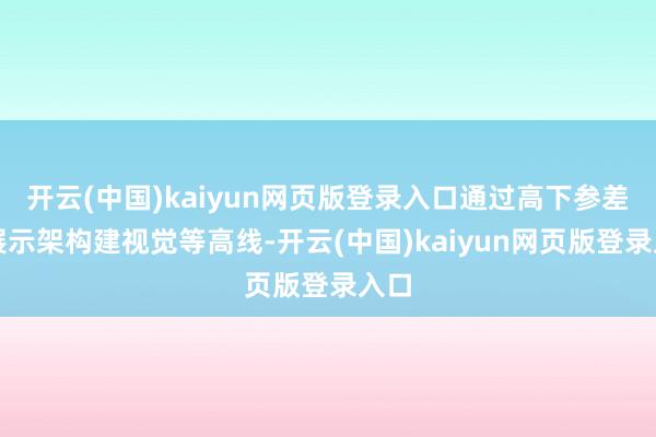 开云(中国)kaiyun网页版登录入口通过高下参差的展示架构建视觉等高线-开云(中国)kaiyun网页版登录入口