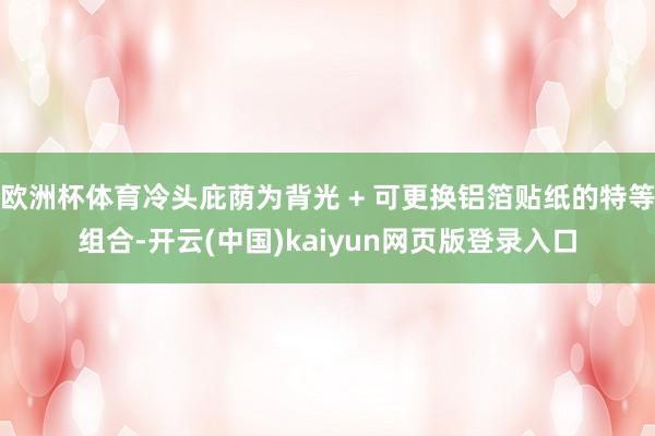 欧洲杯体育冷头庇荫为背光 + 可更换铝箔贴纸的特等组合-开云(中国)kaiyun网页版登录入口