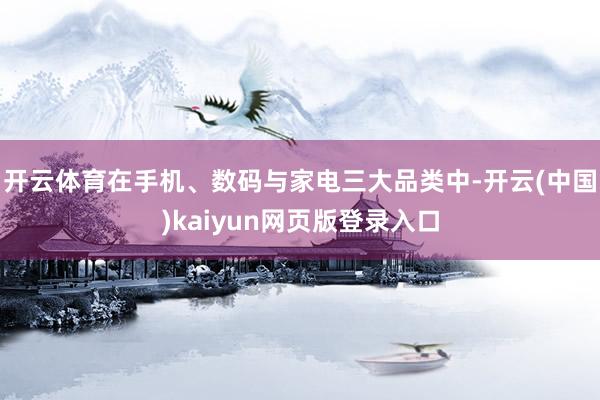 开云体育在手机、数码与家电三大品类中-开云(中国)kaiyun网页版登录入口